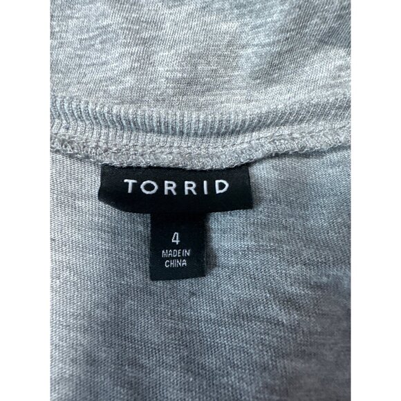 Torrid Womens Crochet Neckline Short Sleeve Lightweight T-Shirt Size 4X - Picture 5 of 8